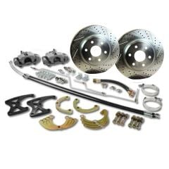Classic Performance Products Big Brake Kit Rear With Dimpled/Slotted Rotors For 6x5.5 Lug Pattern Chevrolet C10 1963-1966