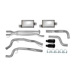 Gibson Cat-Back Exhaust System 3" Dual Rear Exit Stainless Steel With 5" Black Tips Supercrew F-150/Raptor 2017-2020