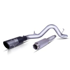 Gibson Cat-Back Exhaust Patriot 4" Passenger Side Rear Exit Stainless Steel With 6" Black Tip SuperCrew 2.7/3.5/5.0L F-150 15-26