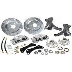 Classic Performance Products Big Brake Kit Front With Dimpled/ Slotted Rotors For 5x5 Lug Pattern Chevrolet C10 1971-1972