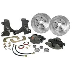 Classic Performance Products Front Disc Brake Kit With Standard Rotors And 2-1/2” Drop Spindles For 5x5 Lug Pattern Chevrolet C10 1971-1972