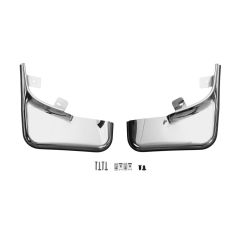 PUTCO Form Fitted Mud Flaps Chrome Front Pair With OEM Fender Flares F-150 2004-2014