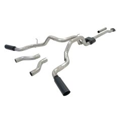 Flowmaster Cat-Back Exhaust System Outlaw Stainless Steel 3" Dual Rear/Side Exit With 4" Black Tips 4.6L/5.0L/5.4L F-150 2009-2014