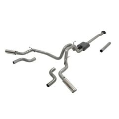 Flowmaster Cat-Back Exhaust System American Thunder Stainless Steel 2-1/2" Dual Rear/Side Exit With 3-1/2" Tips 2.7L/3.5L EcoBoost F-150 2015-2020