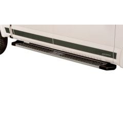 PUTCO Rocker Panel Black Platinum With F-150 Logo Set SuperCrew Cab With 5.5' Bed With Factory Fender Flares F-150 2009-2014