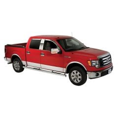 PUTCO Rocker Panel 7" Wide Stainless Steel 10-Piece Kit Without OEM Fender Flares/With 6-1/2' Bed SuperCab F-150 2009-2014