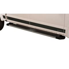 PUTCO Rocker Panel Black Platinum With F-150 Logo Set Super Cab With 6.5' Bed With Factory Fender Flares F-150 2009-2014