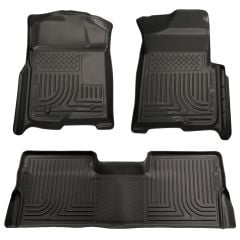 Husky Liners Front And Rear Floor Liner WeatherBeater Black Set SuperCrew F-150 2009-2014