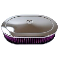 CJ Classics Air Cleaner Stamped Steel Oval 12" X 2"