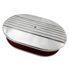 CJ Classics Air Cleaner Polished Aluminum Half Finned 15" X 2"