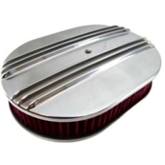 CJ Classics Air Cleaner Aluminum Dual Finned Oval 12"X2"