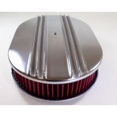 CJ Classics Air Cleaner Aluminum Dual Finned Oval 15"X2"