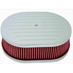 CJ Classics Air Cleaner Ball Milled Chrome-Plated Aluminum Oval 12" X 2"