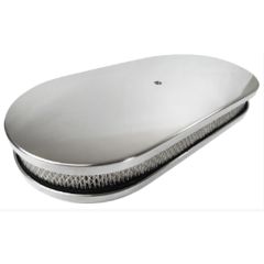 CJ Classics Oval Air Cleaner Polished Aluminum 19" X 2" For Dual Carbureted Engines