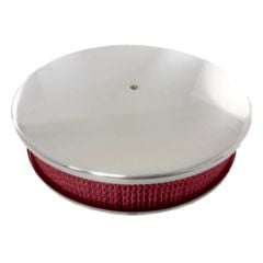 CJ Classics Air Cleaner Polished Aluminum With Recessed Base 14" X 3"