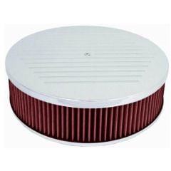 CJ Classics Air Cleaner Polished Aluminum Ball Milled With Recessed Base 14" X 3"