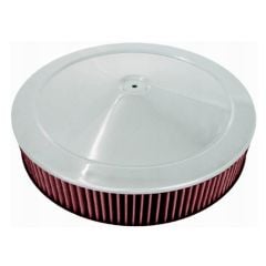 CJ Classics Air Cleaner Muscle Car Style Stainless Steel 14" x 3" With Flat Base