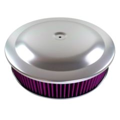 CJ Classics Air Cleaner Anodized Aluminum 14" X 4" With Flat Base