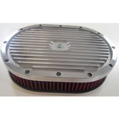 CJ Classics Air Cleaner Oval Eliminator 15" X 2" With Polished/Satin Finish