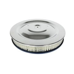 Scott Drake Air Cleaner Chrome Hi-Po With Blue Offset Base Mustang 1965-1973