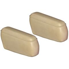 Arm Rest Pad Rear Seat Parchment Pair Bronco 1968-1977