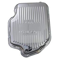 CJ Classic Trucks Turbo 400 Automatic Transmission Pan Steel Finned Deep Chrome C10 1960-1987