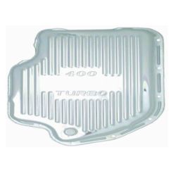 CJ Classic Trucks Turbo 400 Automatic Transmission Pan Steel Finned 4" Deep Chrome Chevrolet C10 1960-1987