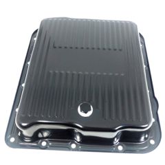 CJ Classic Trucks Automatic Transmission Oil Pan Stock Depth Black Steel Finned 700R4/4L60E