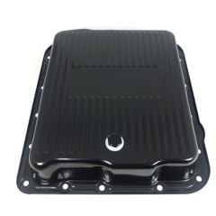 CJ Classic Trucks Automatic Transmission Oil Pan Deep Black Steel Finned 700R4/4L60E