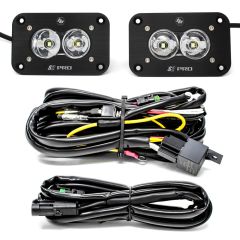 Baja Designs S2 Pro LED Reverse Light Pod Kit Work/Scene Pattern Flush Mount