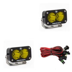 Baja Designs S2 Pro Series LED Auxiliary Light Pods Amber Lens Spot Pattern Pair