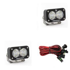 Baja Designs LED Work Light S2 Sport Wide Cornering Pattern With Clear Lens Pair