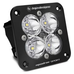 Baja Designs Squadron Sport LED Light Pod Flush Mount Black Clear Lens Work/Scene Pattern