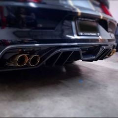 Anderson Composites Rear Diffuser Type-AR Quad Tip Carbon Fiber For Premium Models EcoBoost/Mustang GT 2015-2017