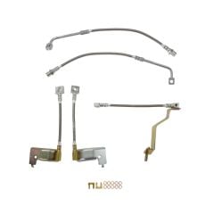 Early 5 Pc. Braided Brake Hose Kit Mustang 1984-1985