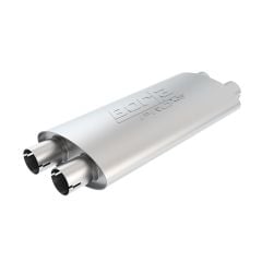 Borla ProXS Muffler Oval Body 19" x 4" x 9-1/2" Dual 2-1/2" Inlet/ Outlet With Notch