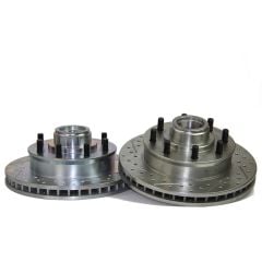 Baer Brakes Sport Brake Rotor Slotted/Drilled Zinc Plated 12.50" Wide 1.285" Thick Front Pair 8-Lug Chevrolet/GMC C2500/C3500 1992-1998