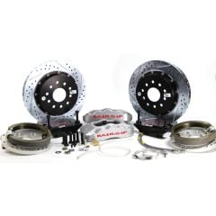 Brake System 13 Inch Rear Pro+ w/Park Brake Silver Ford 9 Inch 5 on 4.5 Small Baer Brakes