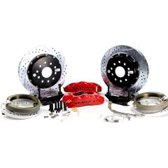 Brake System 14 Inch Rear Pro+ w/Park Brake Silver Ford 9 Inch 5 on 5 Small Bear Baer Brakes