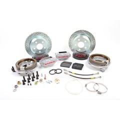 Baer Brakes Rear Brake System SS4 12" Silver With Park Brake For Ford 9" 5 X 4.5 Torino Bearing Housing