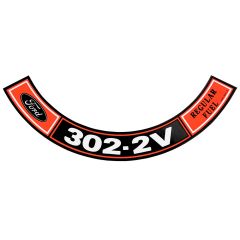 Jim Osborn Reproductions Decal Air Cleaner Regular Fuel 302 2V Bronco 1970