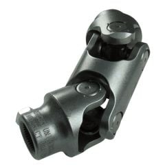 Borgeson Steering Double U-Joint 3/4" Double-D X 3/4" Smooth Bore Steel Natural