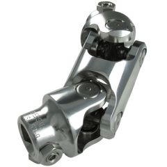 Borgeson Steering U-Joint; Double; Polished Stainless; 17MM DD X 3/4 Smooth Bore