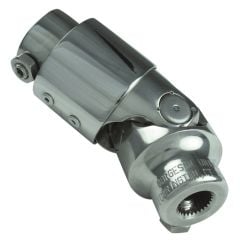 Borgeson Steering U-Joint/ Vibration Damper Single Polished Stainless Steel For 3/4" 36-Spline X 9/16" 17-Spline