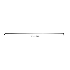 Hood Prop Rod Black Powder Coat Bronco 1966-1977