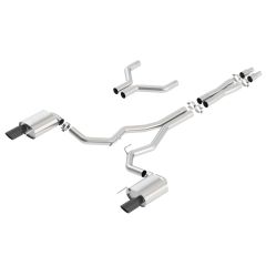 Borla Cat-Back Exhaust System 3" S-Type With 4" Black Tips GT Fastback Mustang 2015-2017