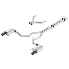 Borla Cat-Back Exhaust System ATAK 3" Stainless Steel With 4" Black Tips Mustang GT 2015-2017