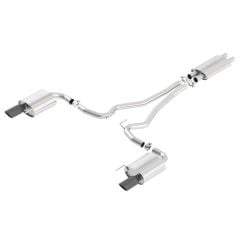 Borla Cat-Back Exhaust System Touring 2-1/2" Stainless Steel With 4" Black Tips Mustang GT 2015-2017