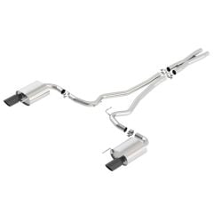 Borla S-Type 2-1/2" Stainless Steel Cat-Back Exhaust System Mustang GT 15-17 w/ 4" Black Tips