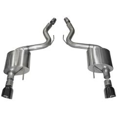Corsa Axle-Back Exhaust Kit 3" Sport Stainless Steel With 4-1/2" Black Tips Fastback Mustang GT 2015-2017